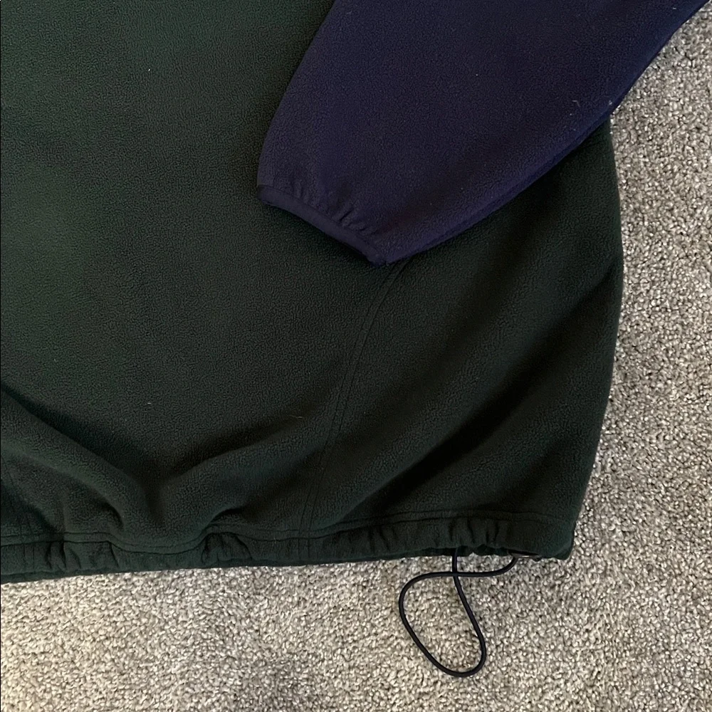 Vintage Nautica Blue and Dark Green Fleece Pullover